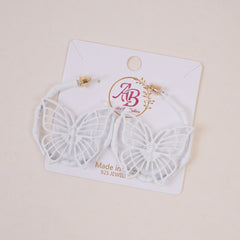 Woman's Casual Earring Spider Web Design White