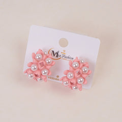 Trendy Woman's Earring Light Pink