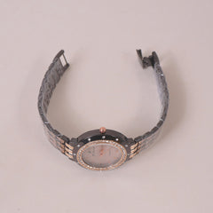 Two Tone Woman Chain Wrist Watch Rsoegold Pink