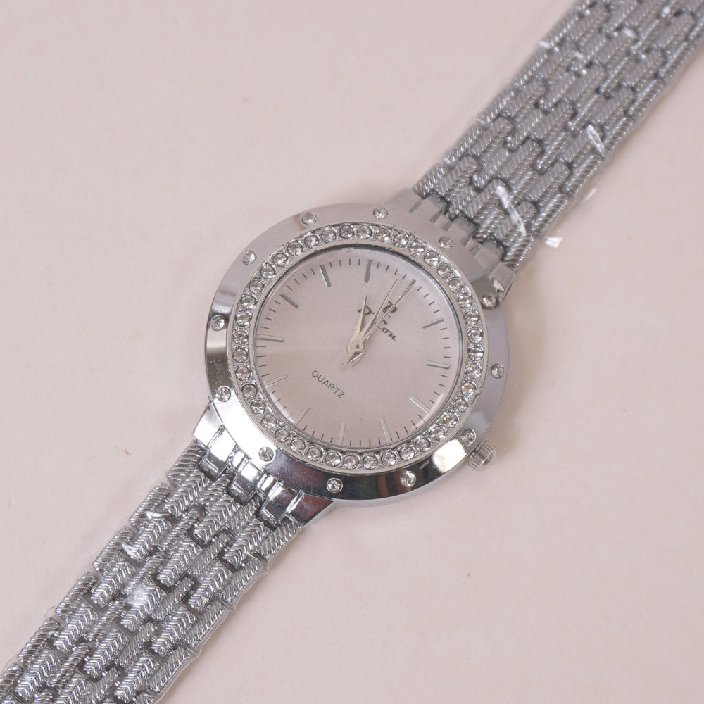 Woman Chain Wrist Watch Silver