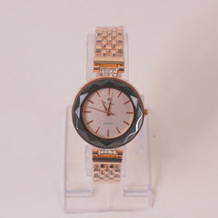 Woman Chain Wrist Watch Rosegold Pink