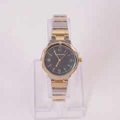 Two Tone Woman Chain Silver Wrist Watch Golden B