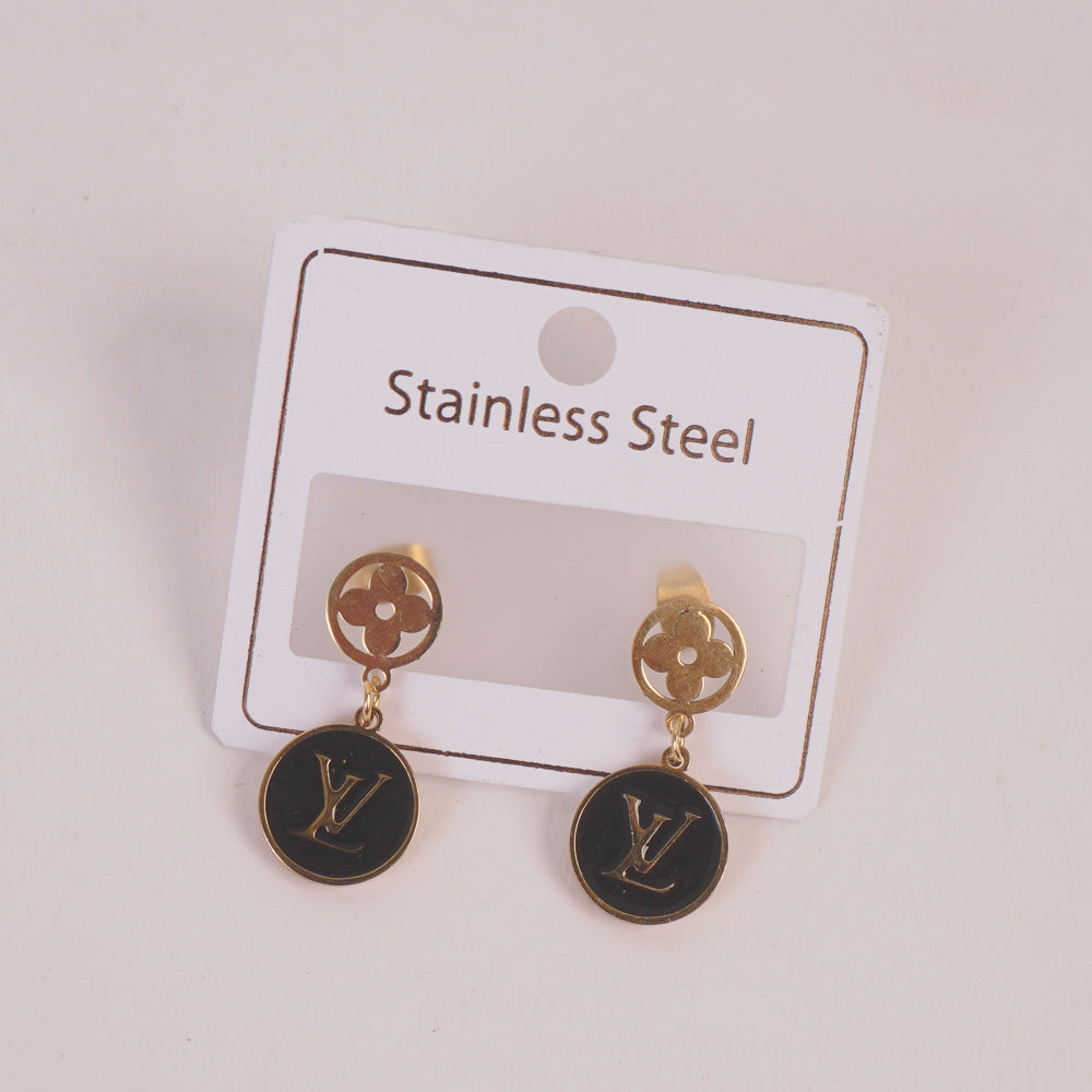 Branded Earring For Woman Black