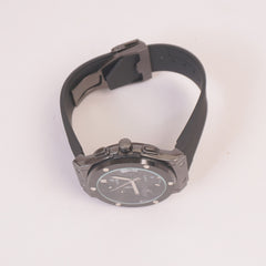 Black Strap Black Dial Men's Wrist Watch