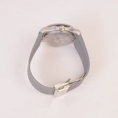 Grey Strap Silver Dial Men's Wrist Watch