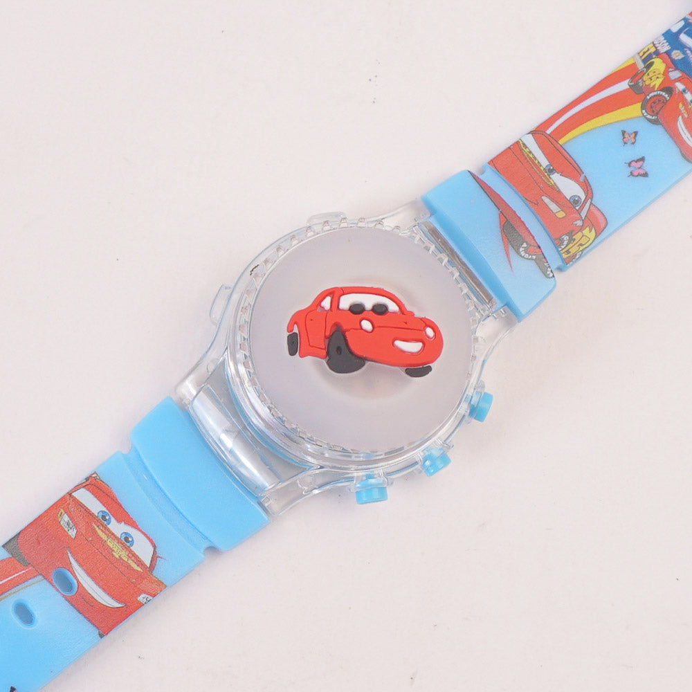 Kids Character Spinner Digital Watch Cyan