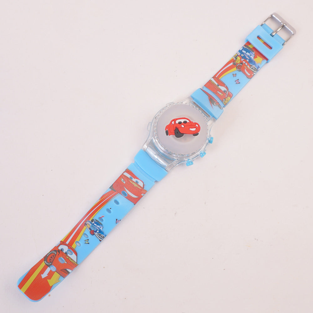 Kids Character Spinner Digital Watch Cyan