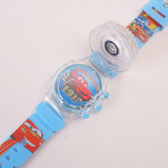 Kids Character Spinner Digital Watch Cyan