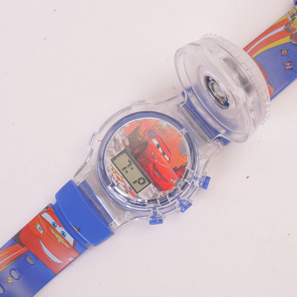 Kids Character Spinner Digital Wrist Watch Blue C