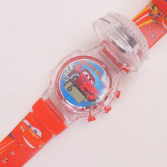 Kids Character Spinner Digital Wrist Watch Red C