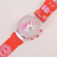 Kids Character Spinner Digital Wrist Watch Red UC