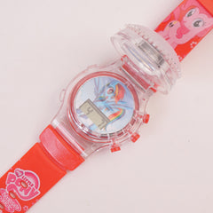 Kids Character Spinner Digital Wrist Watch Red UC