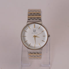 Two Tone Mens Chain Wrist Watch Golden