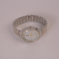 Two Tone Mens Chain Wrist Watch Golden