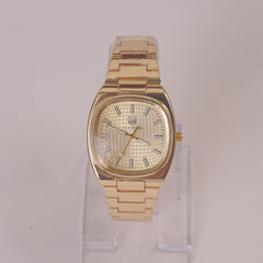 Man & Woman Chain Wrist Watch Golden