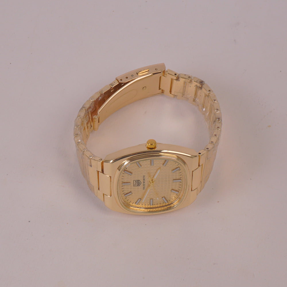 Man & Woman Chain Wrist Watch Golden