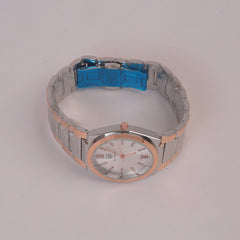 Two Tone Chain Wrist Watch Rosegold