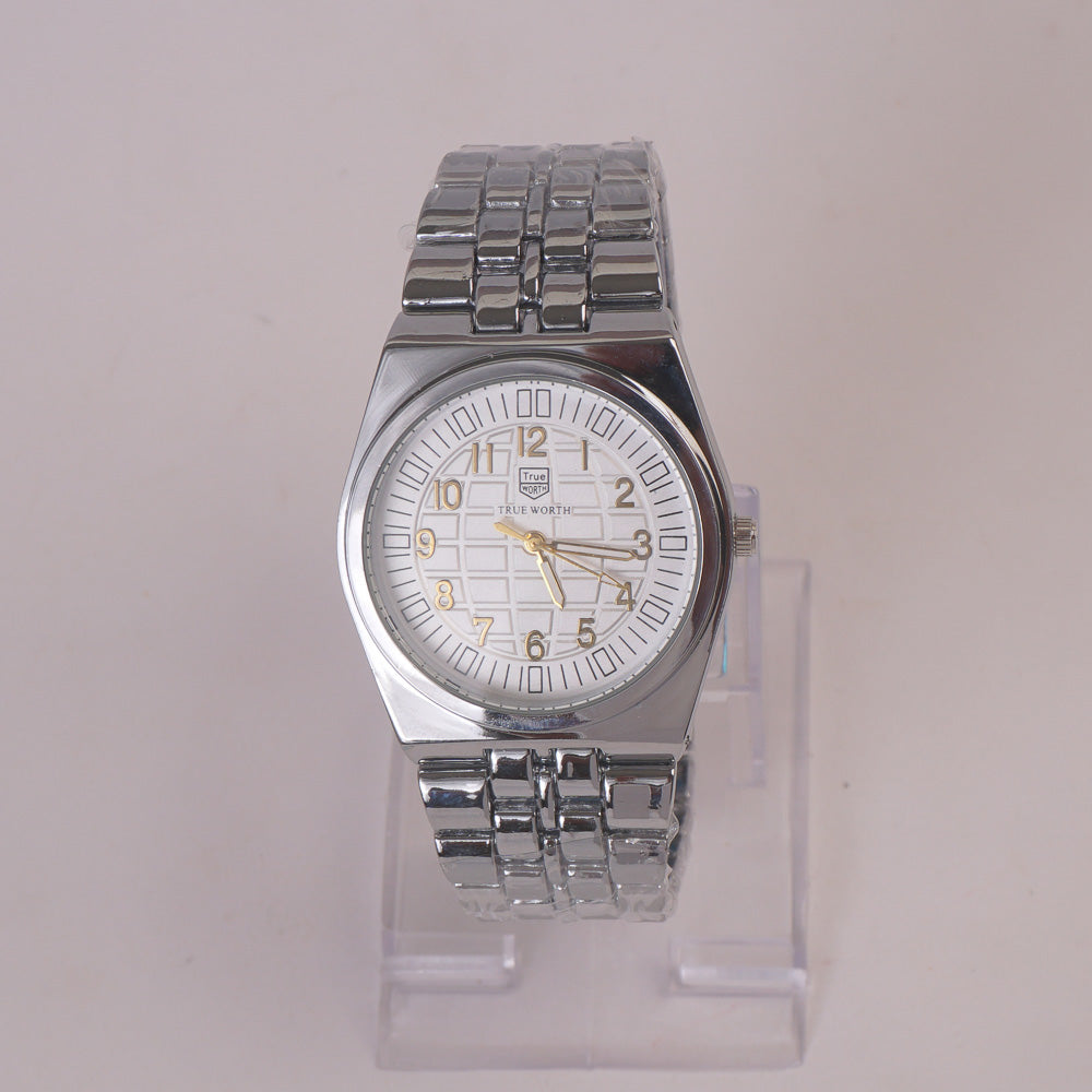 Mens Chain Wrist Watch Silver