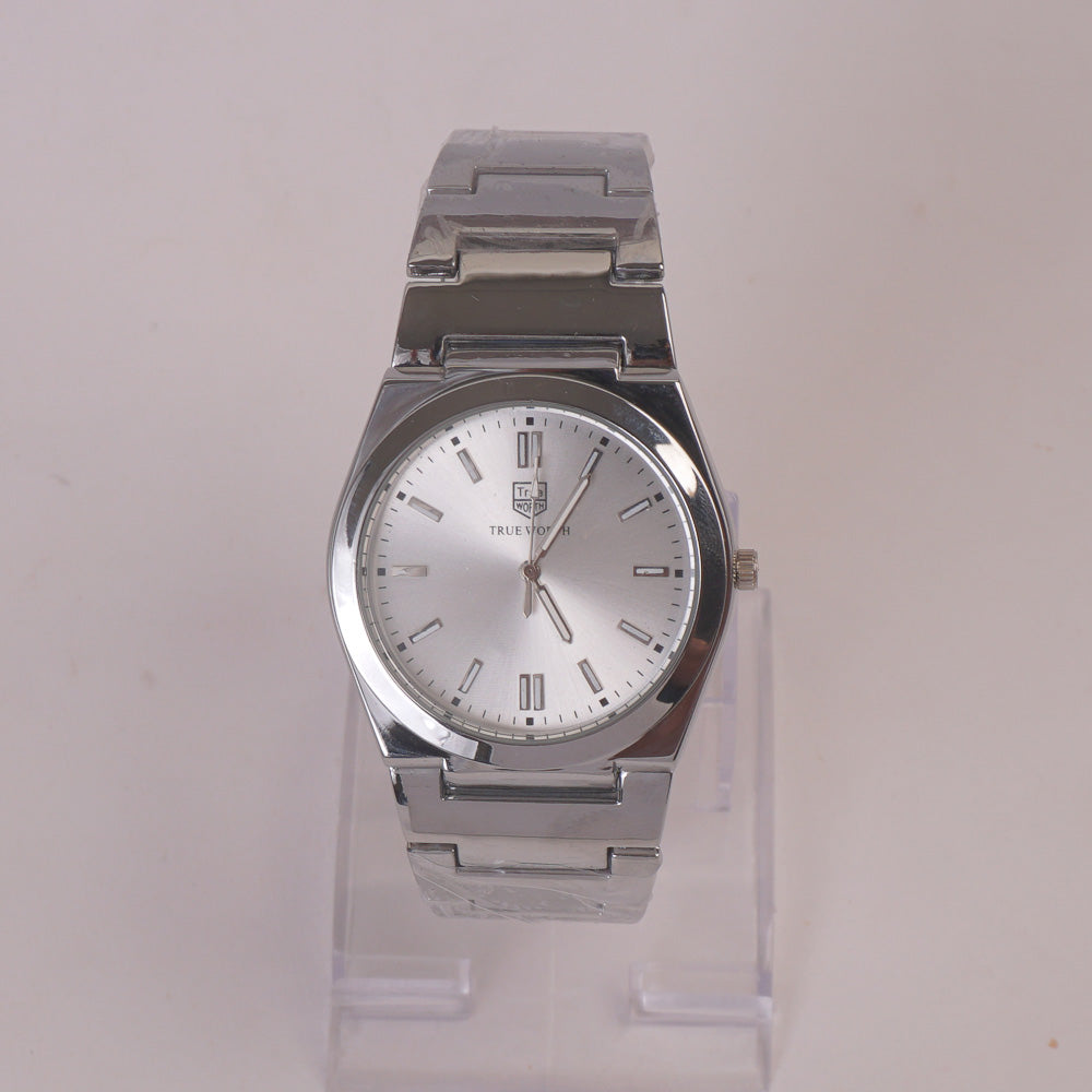 Mens Chain Wrist Watch Silver