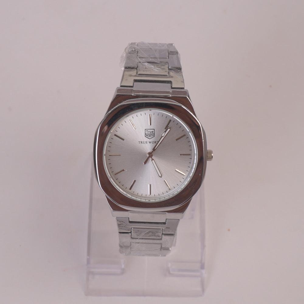 Mens Chain Wrist Watch Silver