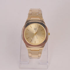 Mens Chain Wrist Watch Golden