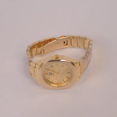 Mens Chain Wrist Watch Golden