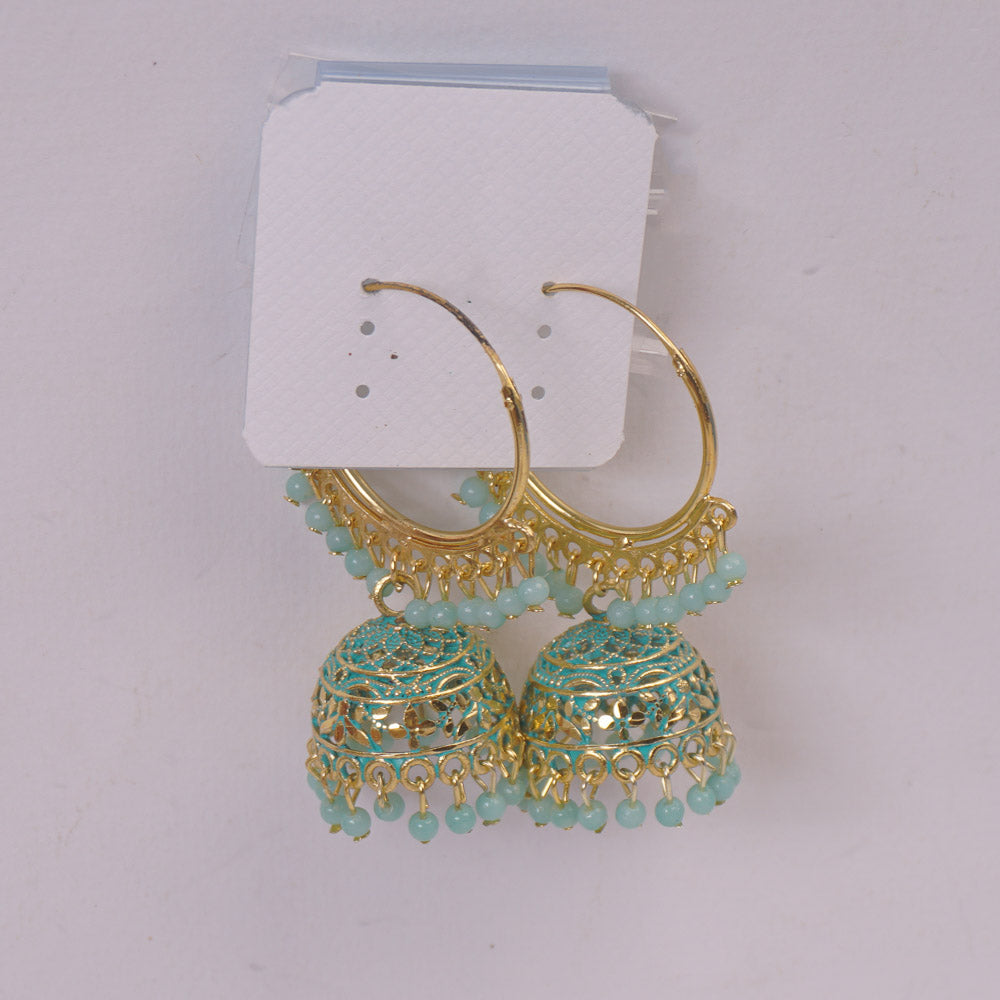 Woman's Traditional Earring Cyan