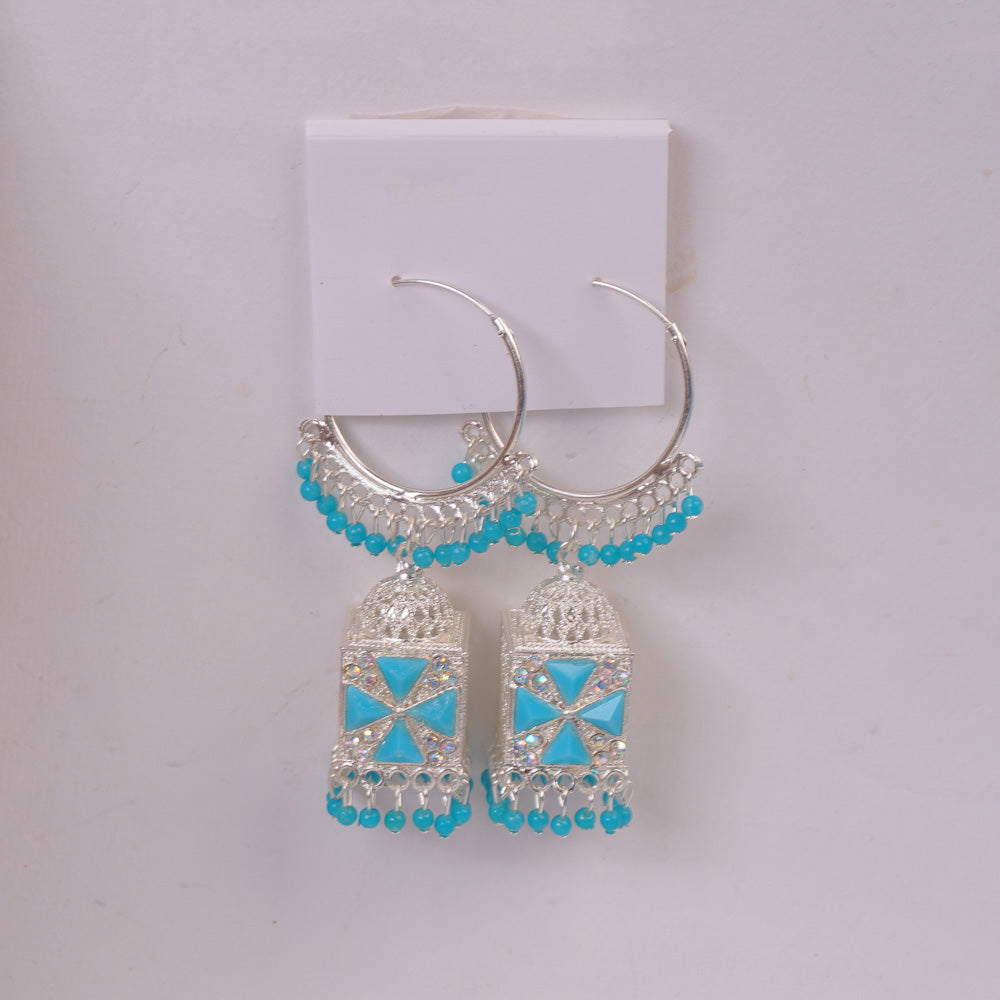 Woman's Traditional Earring Cyan
