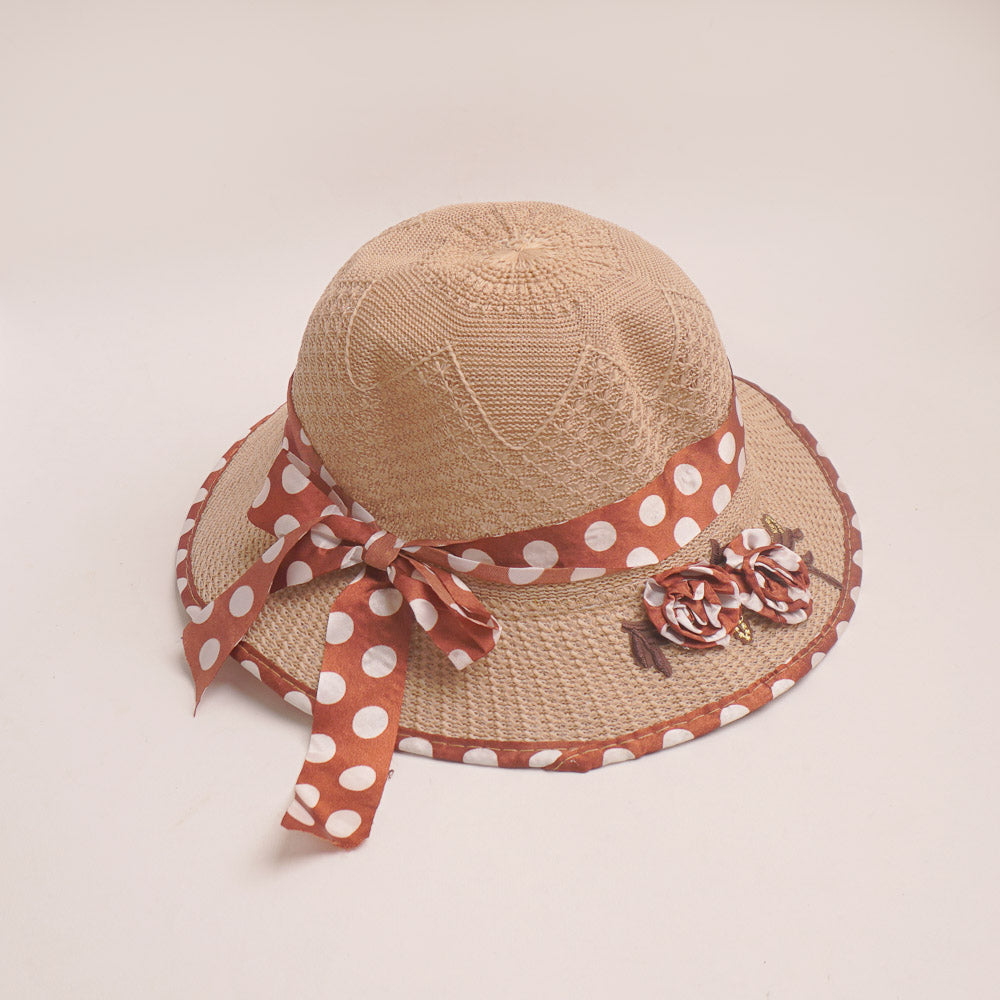 Beige Kids Sun Cap