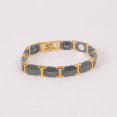 Mens Golden Green Chain Bracelet