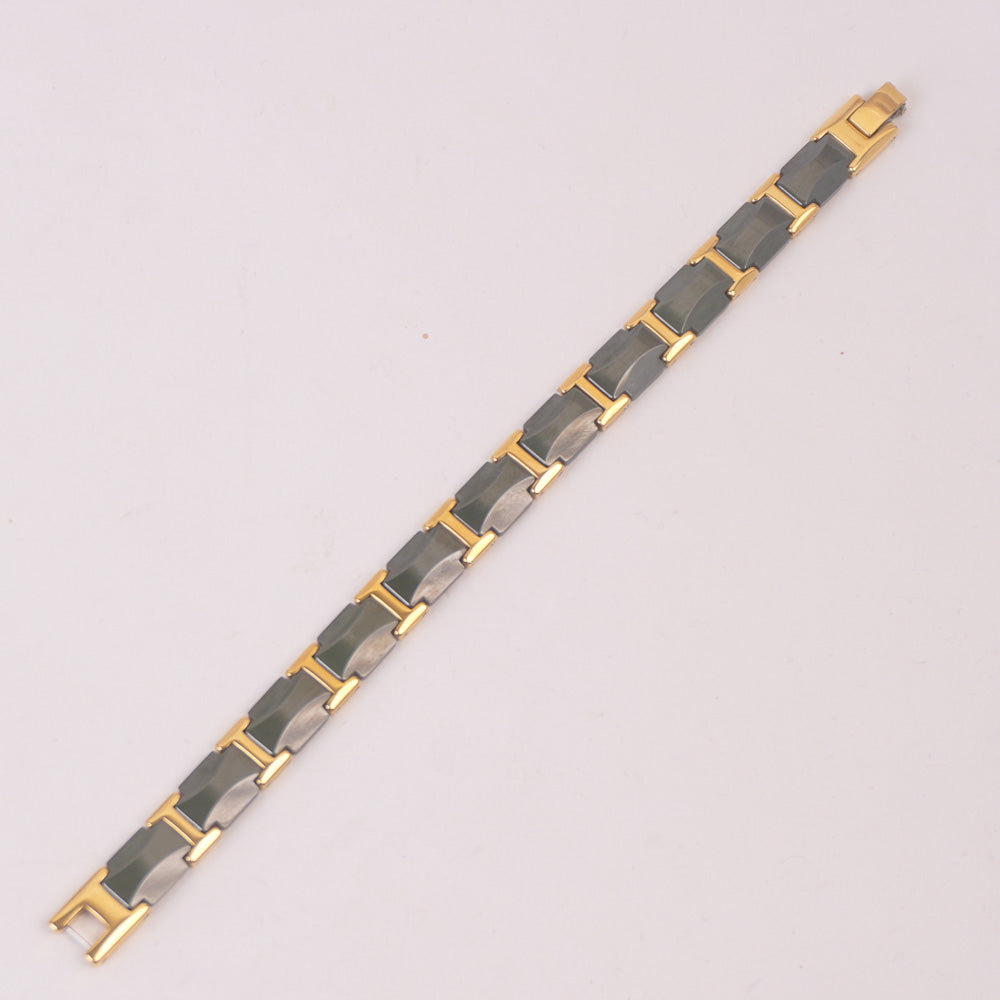 Mens Golden Green Chain Bracelet