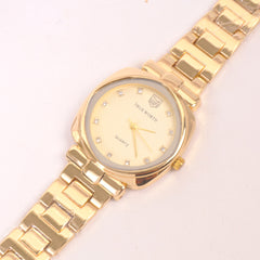 Women Stylish Chain Wrist Watch Golden