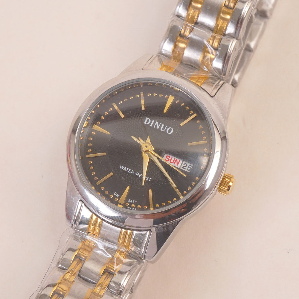 Two Tone Women Chain Watch Silver Golden