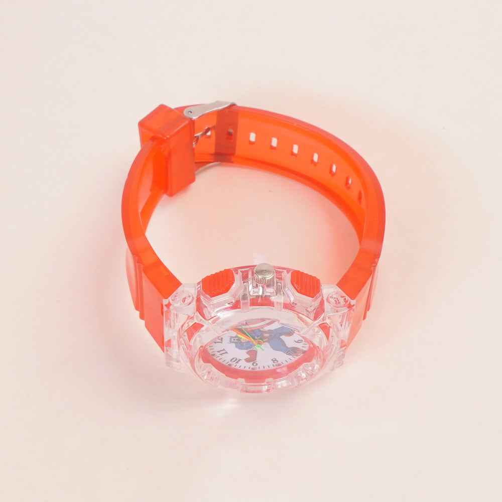 Kids Character Analogue Watch Red