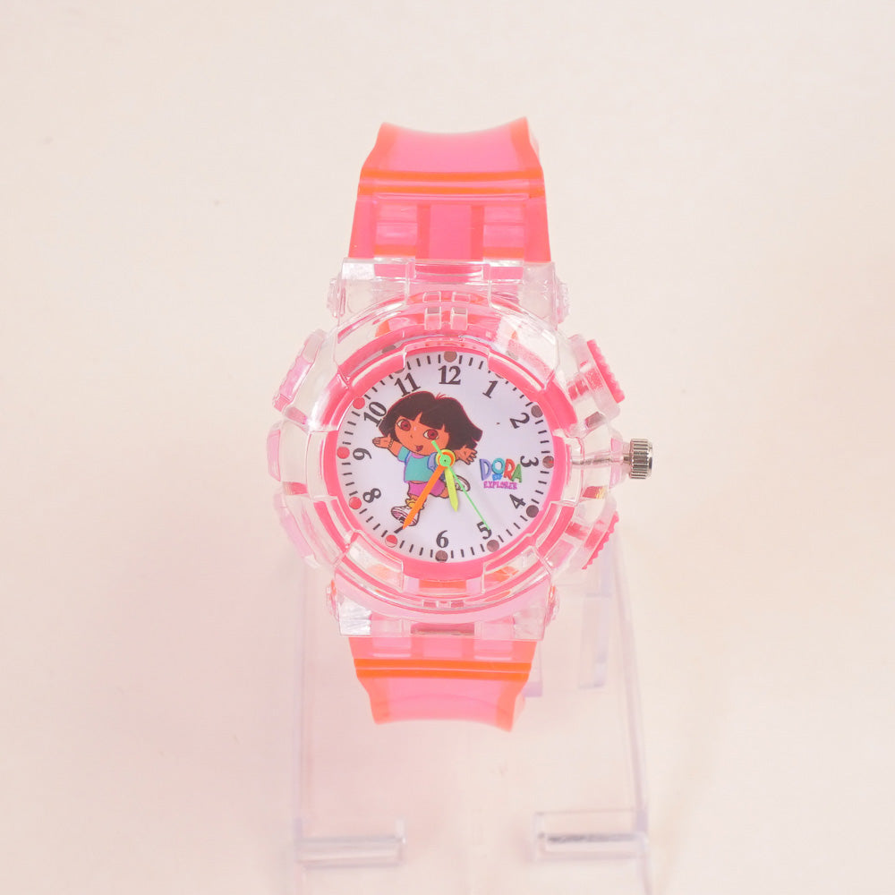 Kids Character Analogue Watch Pink