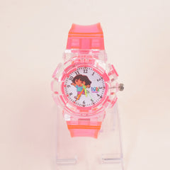 Kids Character Analogue Watch Pink