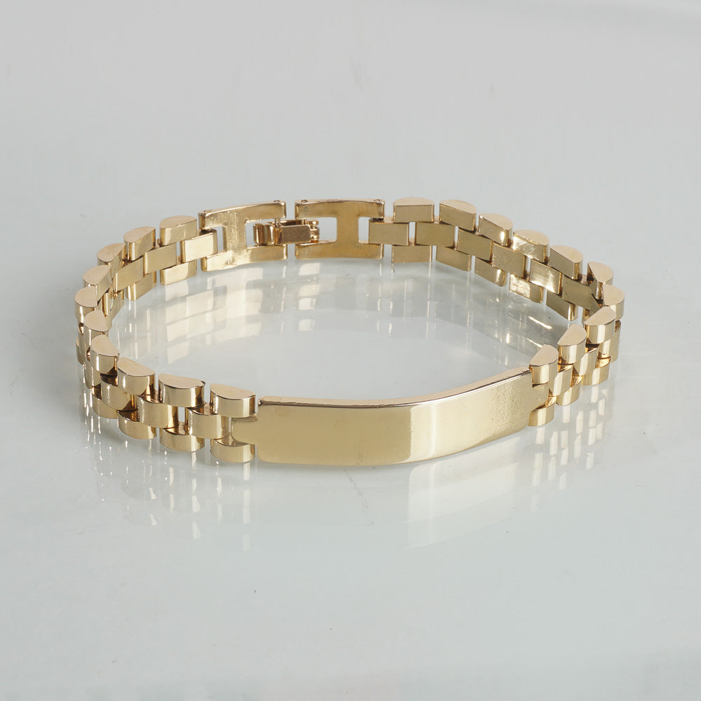 Golden Chain Bracelet For Men 10mm