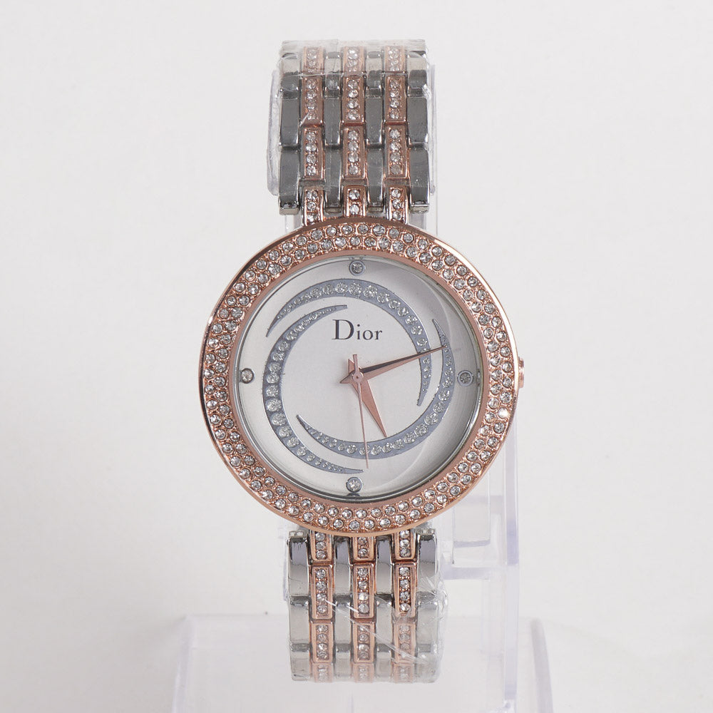 Two Tone Womens Chain Wrist Watch D