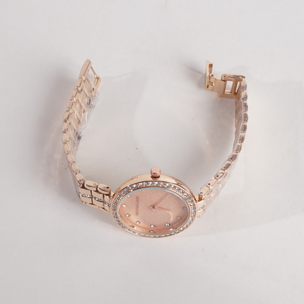 Womens Rosegold Chain Wrist Watch MK