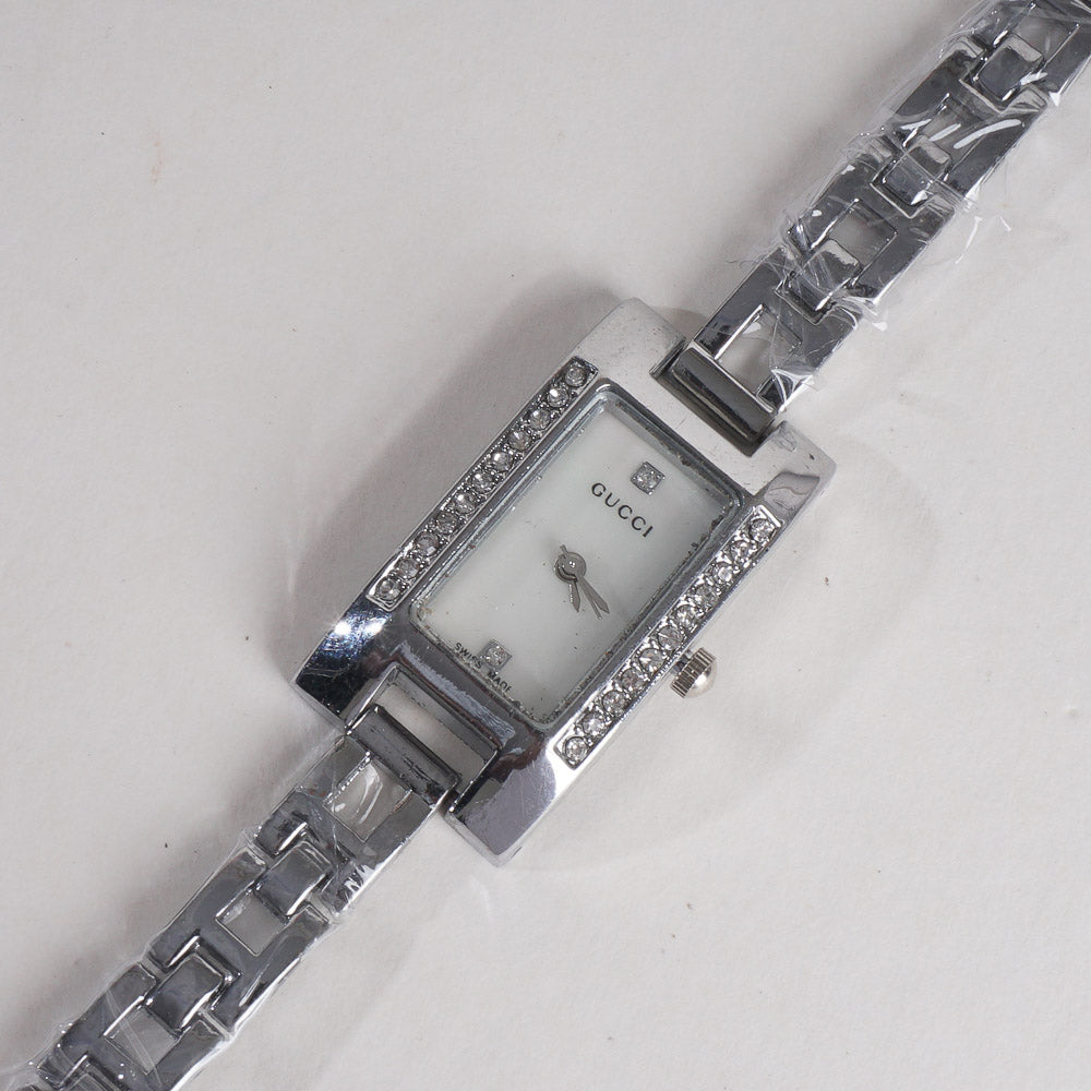 Women Stylish Chain Wrist Watch Silver With White Dial