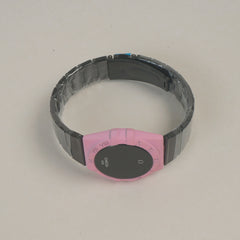 Two Tone Chain Digital LED Watch Black Pink