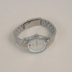 Man's Wrist Watch Silver White