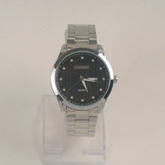 Man's Wrist Watch Silver Black