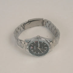 Man's Wrist Watch Silver Black