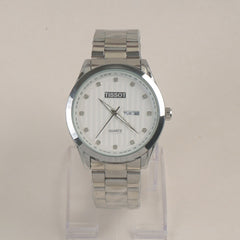 Man's Wrist Watch Silver White