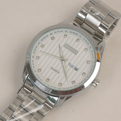 Man's Wrist Watch Silver White