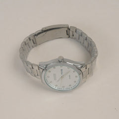 Man's Wrist Watch Silver White