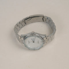 Man's Wrist Watch Silver White