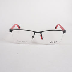 Black & Red Metal Optical Frame For Men & Women