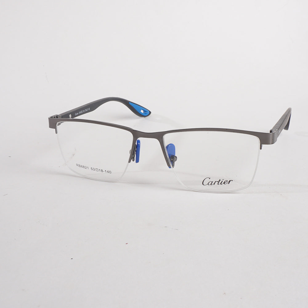 Black & Blue Metal Optical Frame For Men & Women